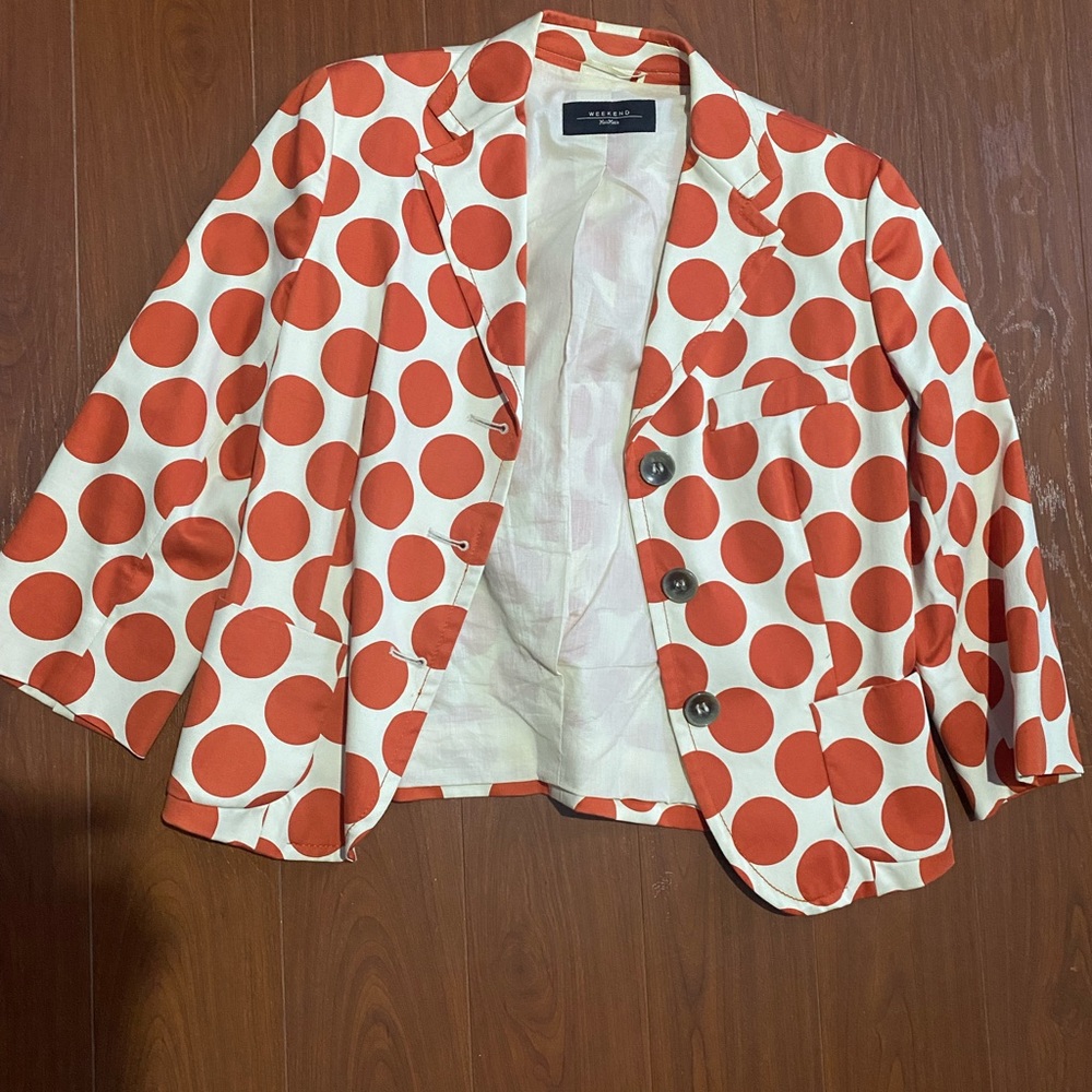 MaxMara Womens  Pocketed Wear to Work Blazer Jacket 8